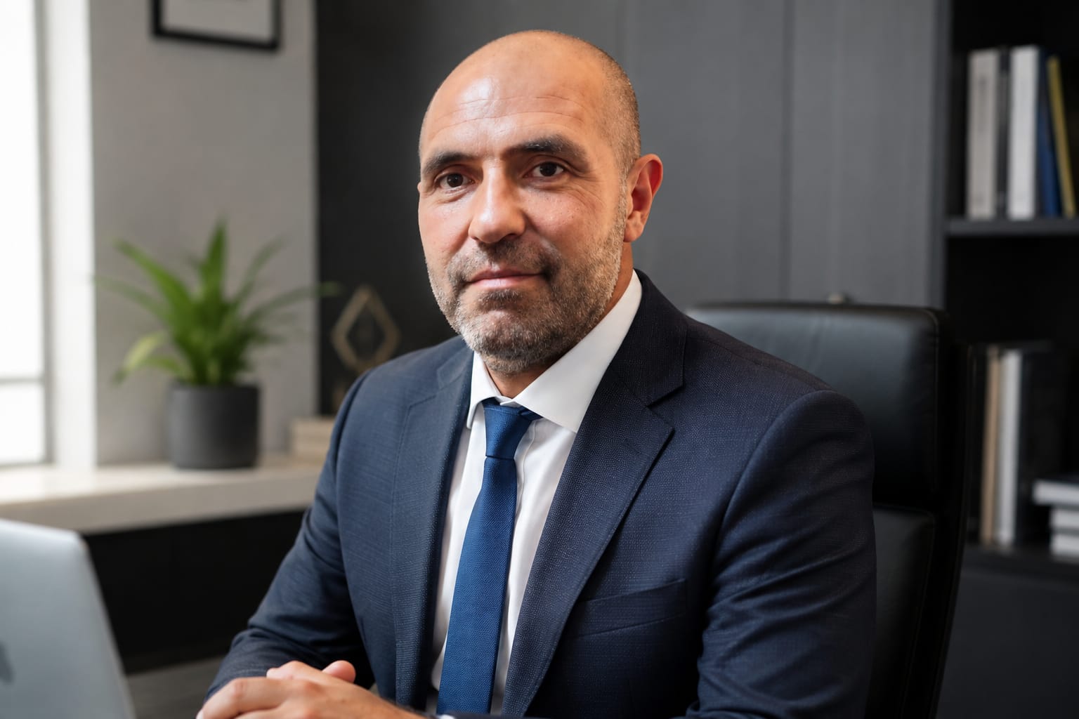 Rafet Sönmez, Sincan'daki ofisinde.